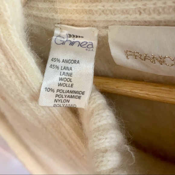 Francesco Ghini Ivory Cable Knit Sweater Tunic (M) - Picture 5 of 5